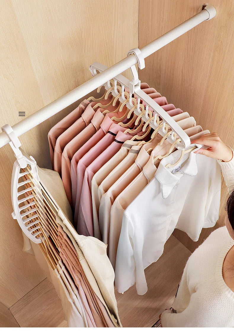 New Clothes Hanger Closet Organizer Space Saving Hanger Multi-port Clothing Rack Plastic Scarf Storage hangers for clothes