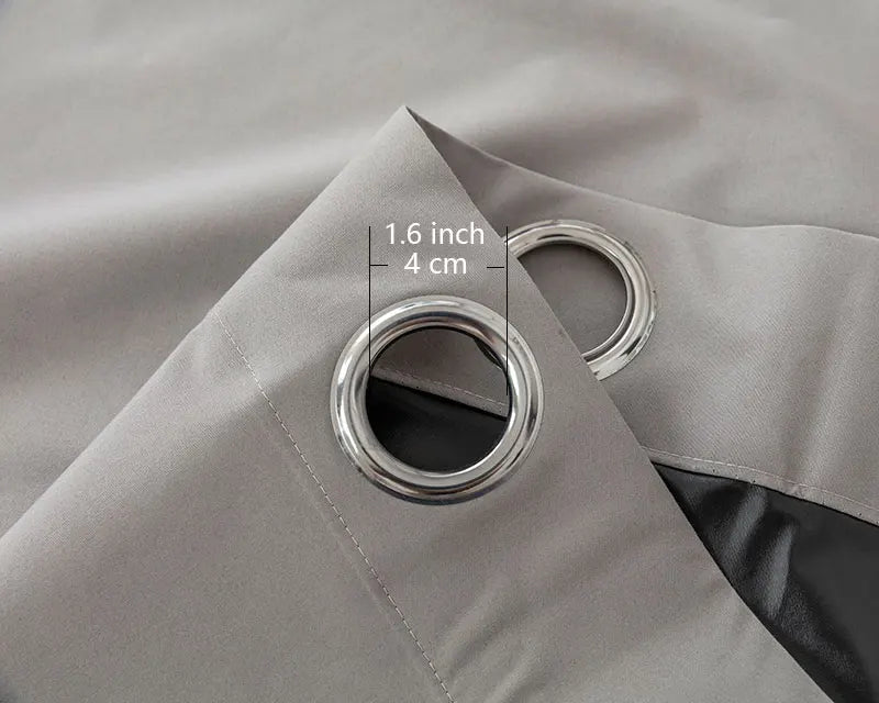 1PC Blackout Curtains for Bedroom Full Light Blocking Drapes With Black Backing Thermal Insulated For Living Room Grey