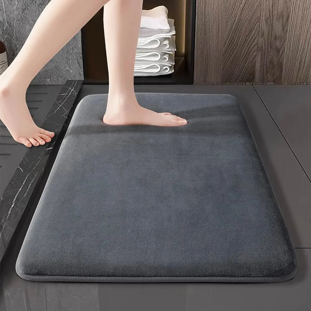 Absorbent Floor Mat Non Slip Bath Mat Anti Slip Coral Velvet Bathroom Floor Mat Door Mat Home Decoration